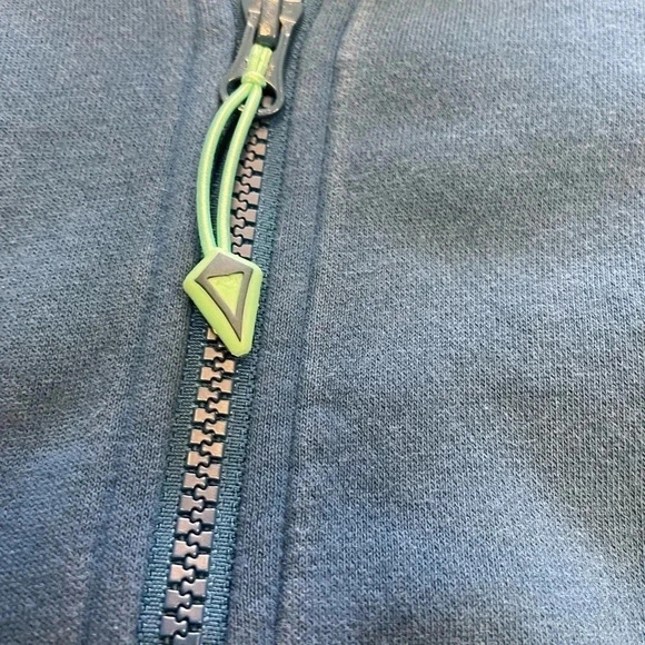 Ivivva Lululemon Blue Hoodie With Black Velvet Flowers Size  12 - Picture 8 of 9